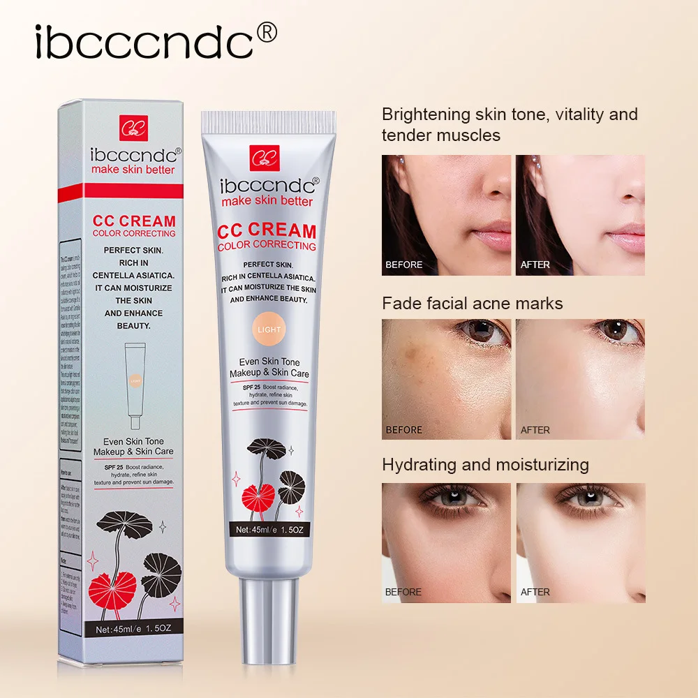 Корея ibcccndc CC Крем Центелла Азиатская Восстанавливающий консилер Отбеливающая Водостойкая основа для макияжа Женская косметика База для лица