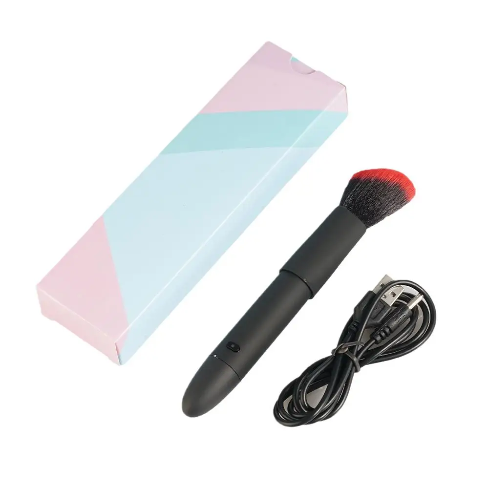 Электрическая кисточка для макияжа, заряжаемая через USB, Электрическая Кисточка для основы для макияжа, Косметический Консилер, Инструмент для растушевки черного цвета, Инструменты K7G0