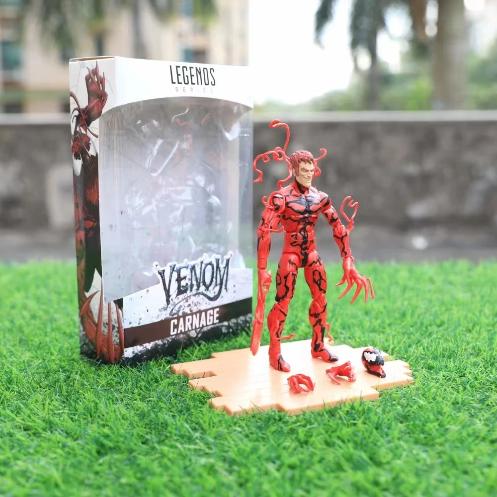 Ml Legends Venom Carnage Фигурки Героев Игрушки 6 дюймов Красный Веном Подвижные Статуи Модель мультиаксессуары Коллекционные Украшения Подарок