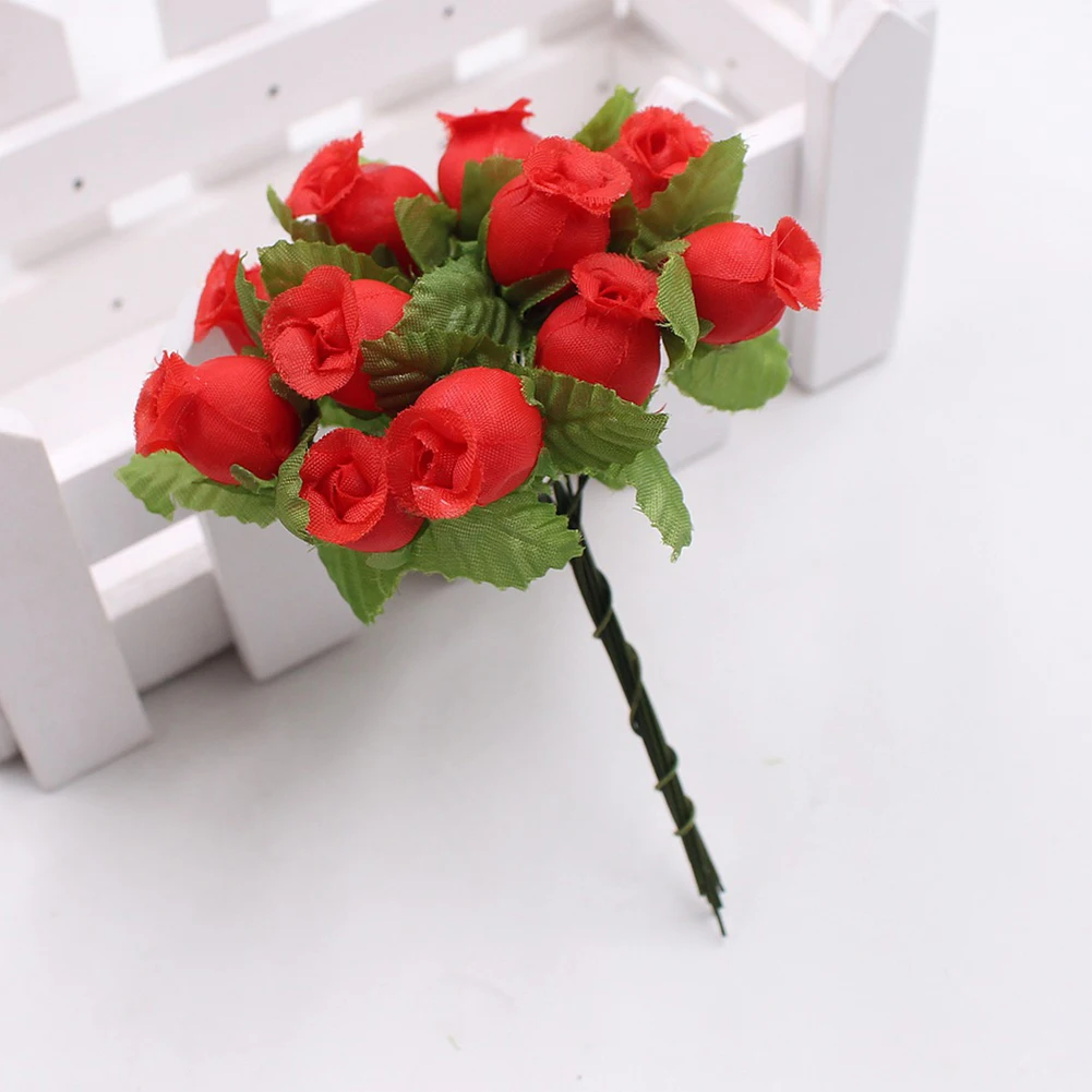 1 Букет искусственных цветов 12 Головок роз DIY Craft Home Party Свадебный декор