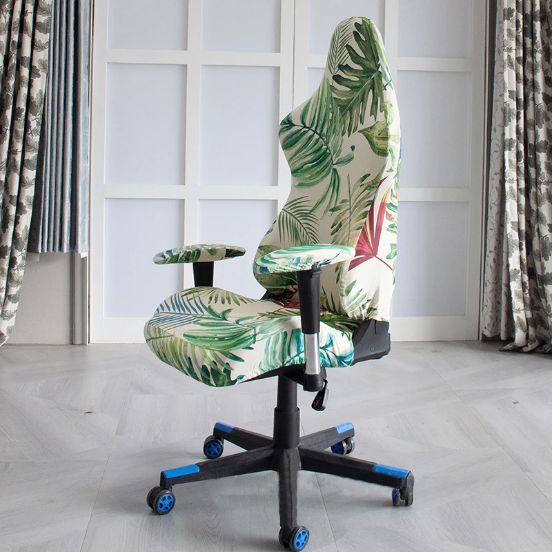 Универсальный чехол для компьютерного офисного кресла с прочной застежкой-молнией, вращающийся стул, стол, чехол для стула с высокой спинкой, чехол для стула