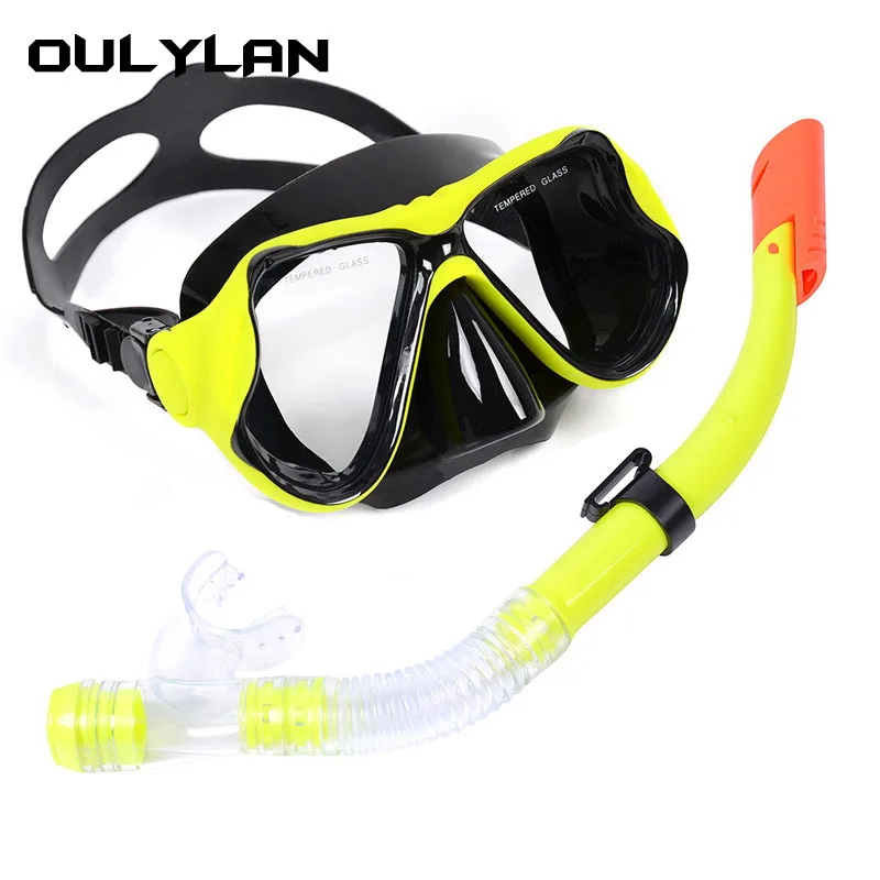 Маска для подводного плавания Oulylan, очки для подводного плавания с трубкой, Профессиональные Очки для подводного плавания, Набор трубок для плавания, Маска для подводного плавания для взрослых Унисекс