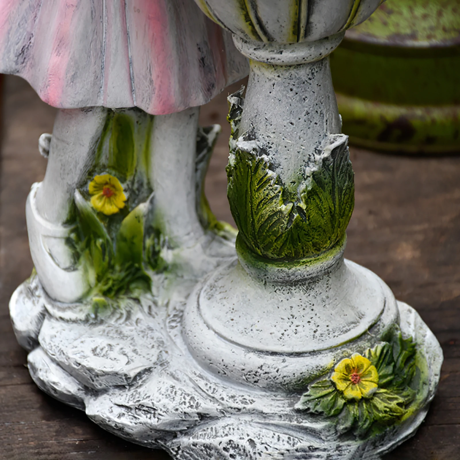 Статуя цветочной феи, украшение солнечным светом, украшение для сада во внутреннем дворе, скульптура Ангела из смолы, Микроландшафтный декор