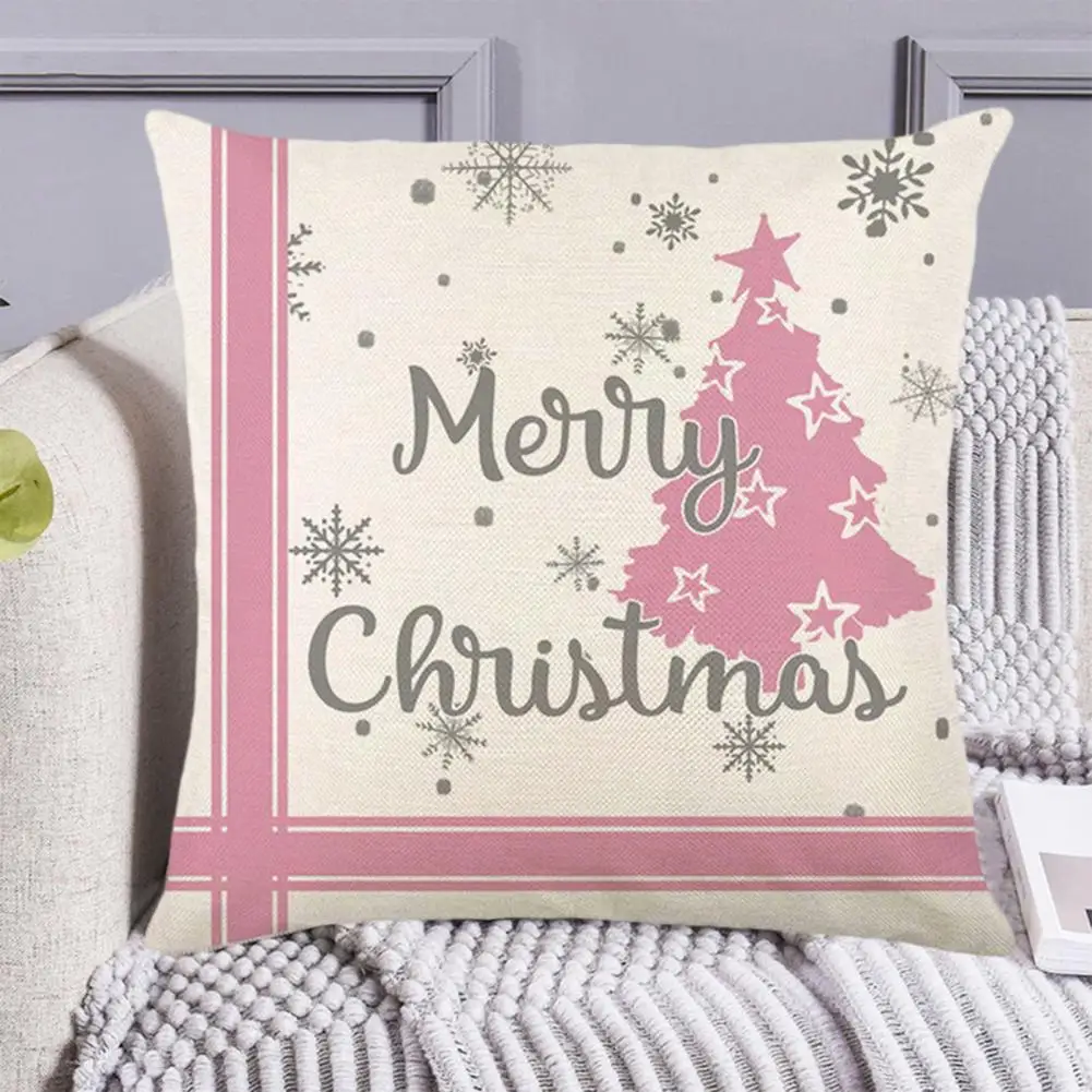Наволочка для дивана Праздничные наволочки с мультяшным рождественским дизайном для современного домашнего декора на потайной молнии для дивана для дома