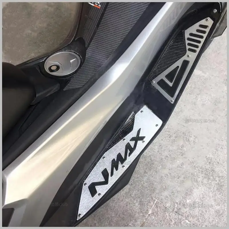 Мото Подножки Для YAMAHA NMAX 155 N-MAX 2015 2016 2017 2018 2019 Мотоциклетные Алюминиевые Подножки Для Ног, Набор Накладок Для Пластин